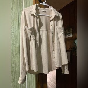 Button down shacket style shirt